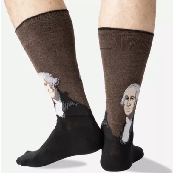 Hotsox Famous Artist Series Mens George Washington Crew Socks Size 10-13 - Picture 4 of 9